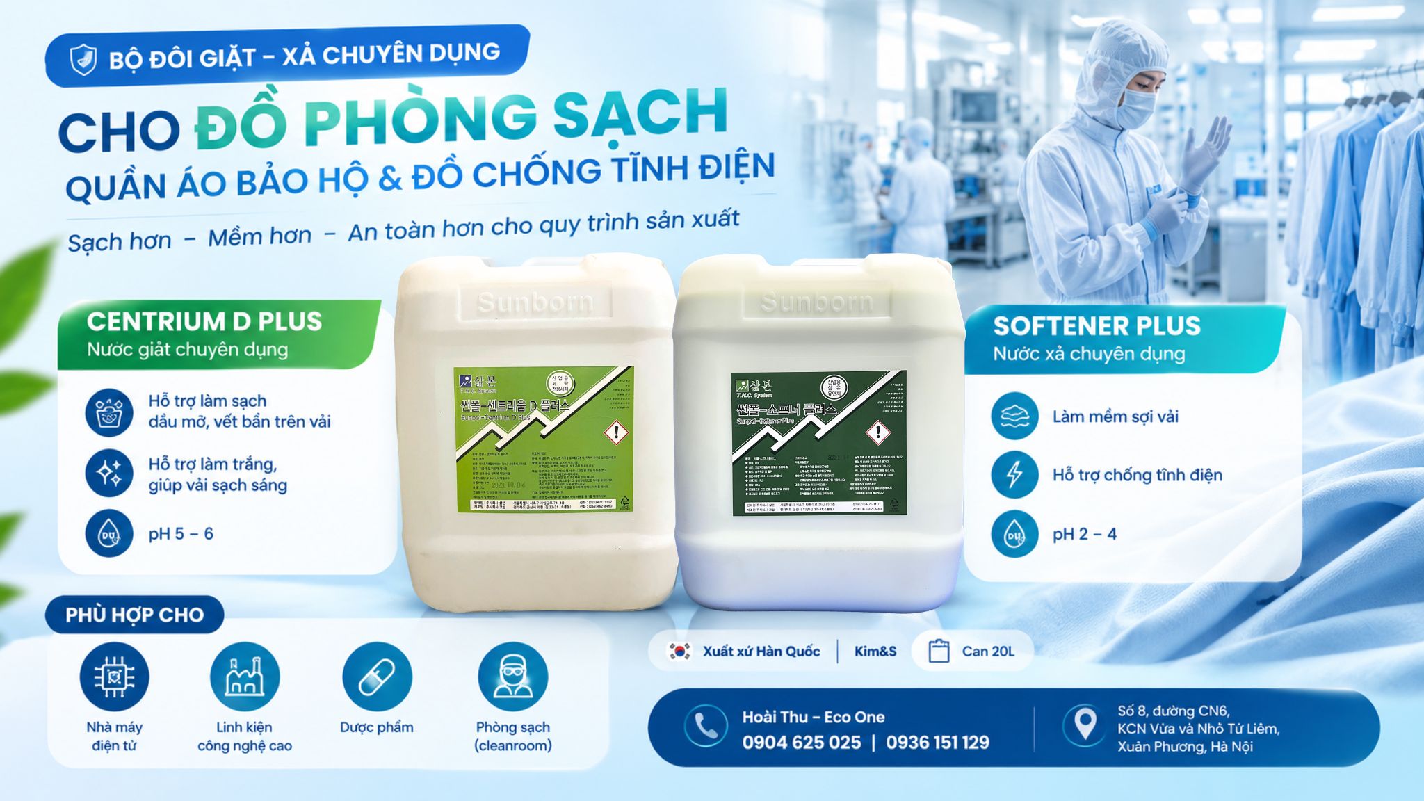 Nước giặt xả phòng sạch